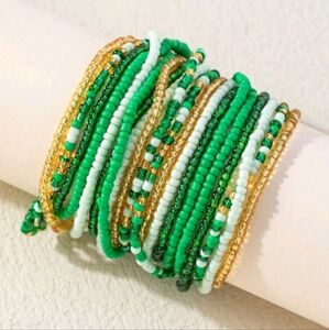 4pc Glass Waist Beads
